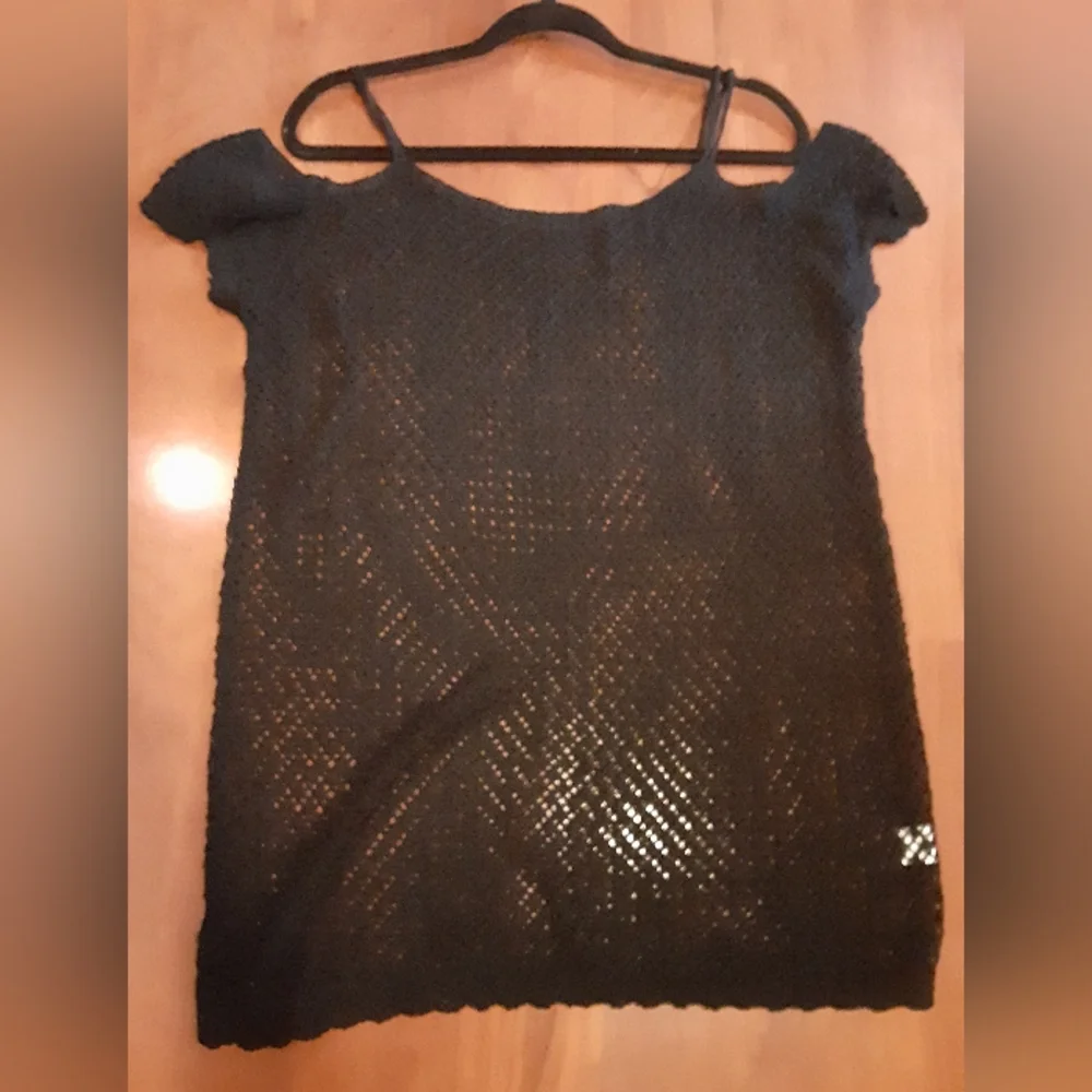 SHEIN BLACK KNIT BEACH COVER UP